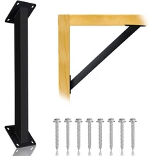 12PC 45°Degree Angle Bracket Kit，Pergola Bracket Inside Mount Corner Brace 45...