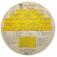 Vintage 1960s Menu - Aunt Martha’s Pancake House - Springfield, MO Hiland Milk