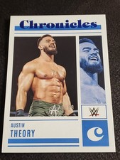 Austin Theory 2023 Panini Chronicles WWE Blue /99 Parallel #64