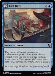 Lost Days 62 Common Foil Avatar: The Last Airbender Magic: The Gathering