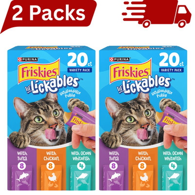Purina Friskies Lil  Lickables Chicken, Tuna & Ocean Whitefish Treats Cats 40ct