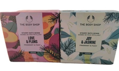 The Body Shop Starry Bath Bomb Joy & Jasmine Love & Plums 2.6 Oz NEW NIB