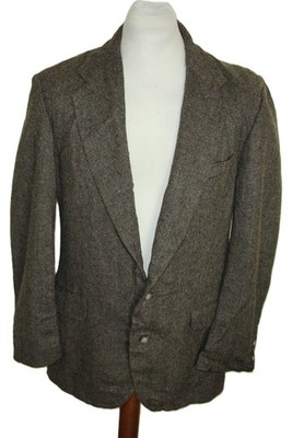 Made in USA Tweed Sakko Herren  Gr. 50 -40R  Wolle Blazer Harris Look