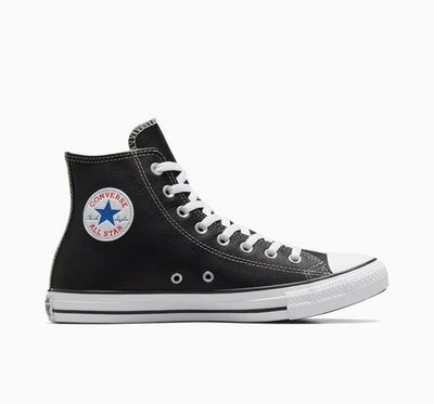Converse Chuck Schneider Alle Star Leder IN Schwarz Und Weiß Alle Größen - Bild 1 von 4