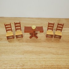 Vintage Fisher Price Doll House Table And Chairs Made In USA