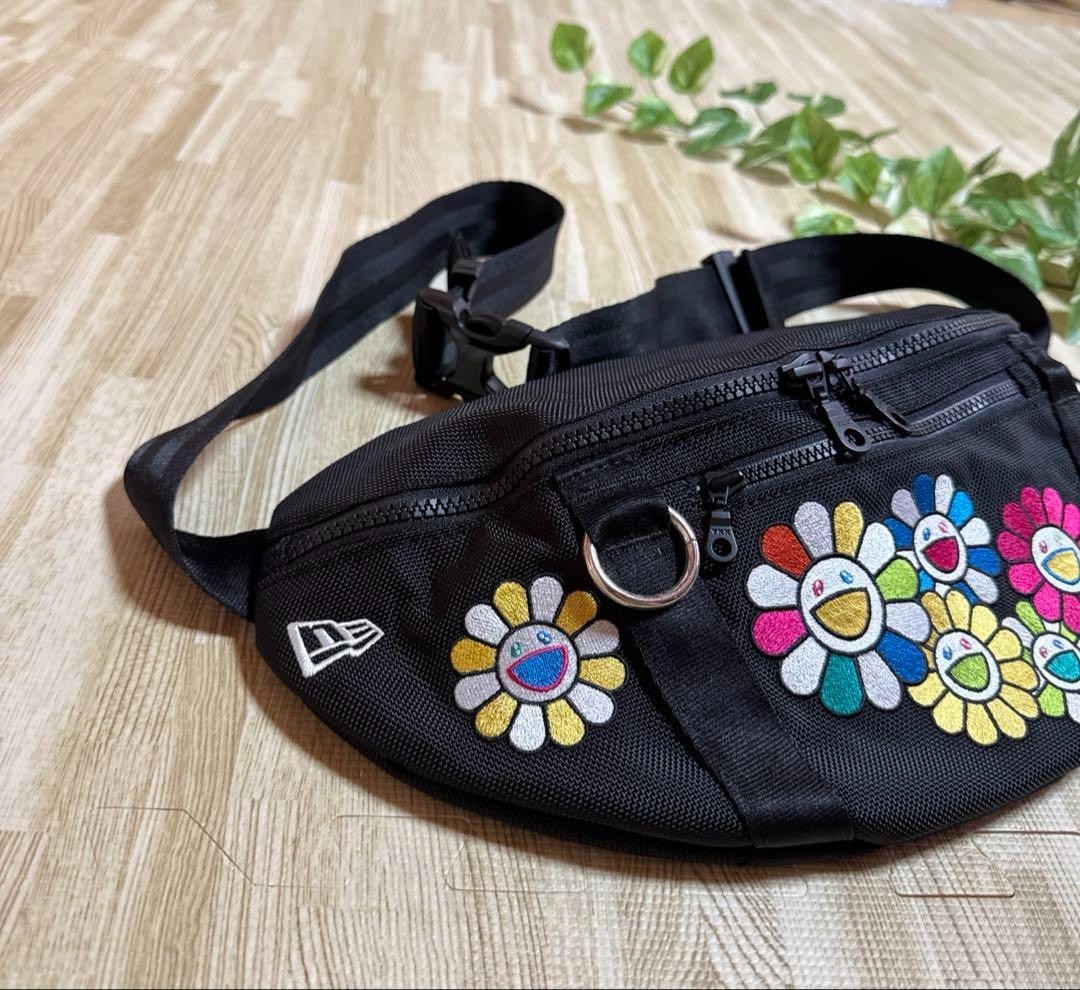 Takashi Murakami Flower x New Era Collaboration Waist Bag Black