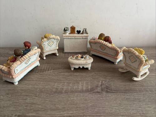 The Leonardo Collection Teddy Bear Tea Party Furniture Ornaments Set 6 Piece - Picture 8 of 14