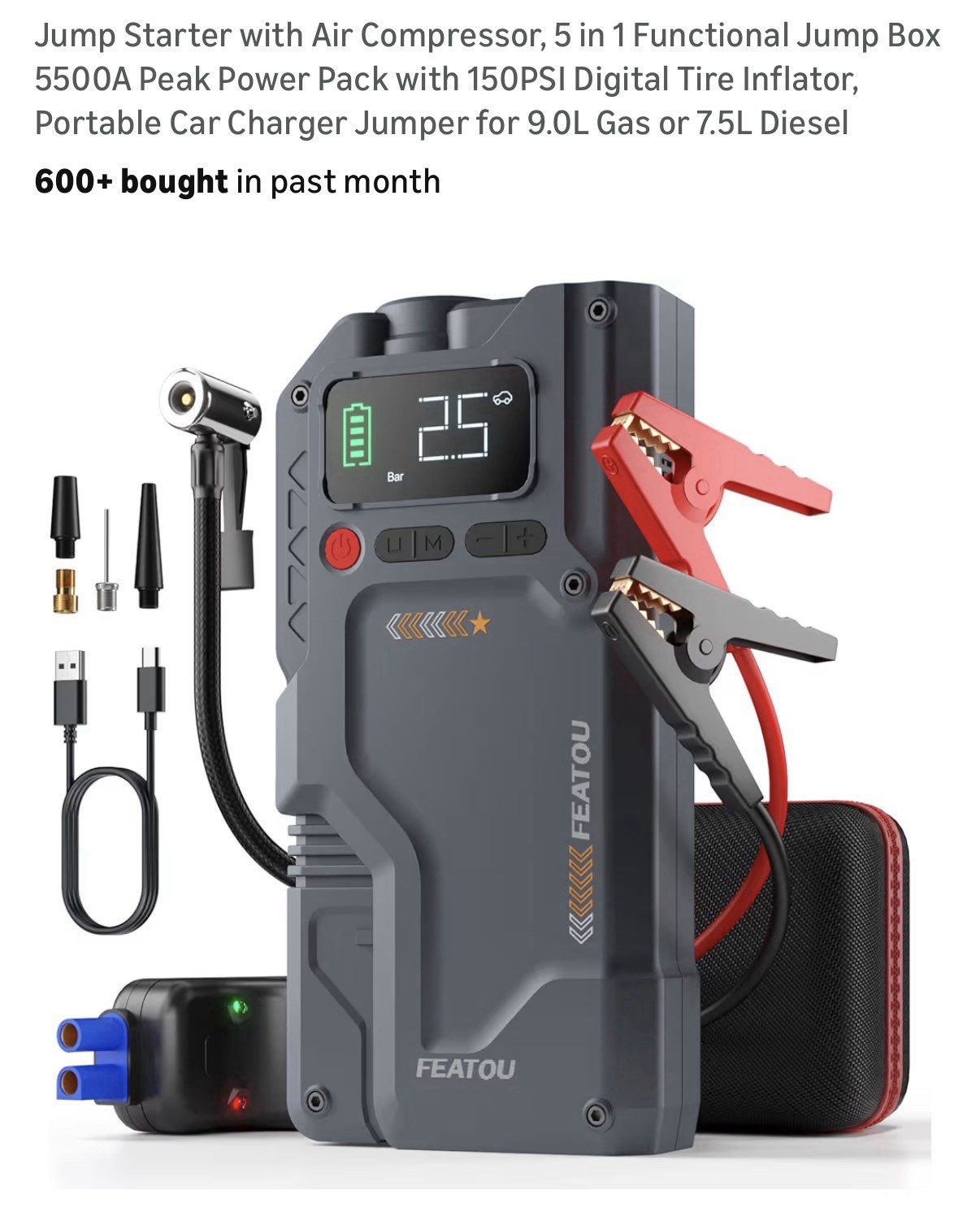 5500a Peak 150psi Tire Inflator 5 In 1 Car