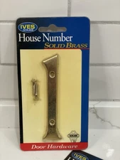 IVES SCHLAGE Solid Brass House Number 1 One Install Ready Retro New Sealed