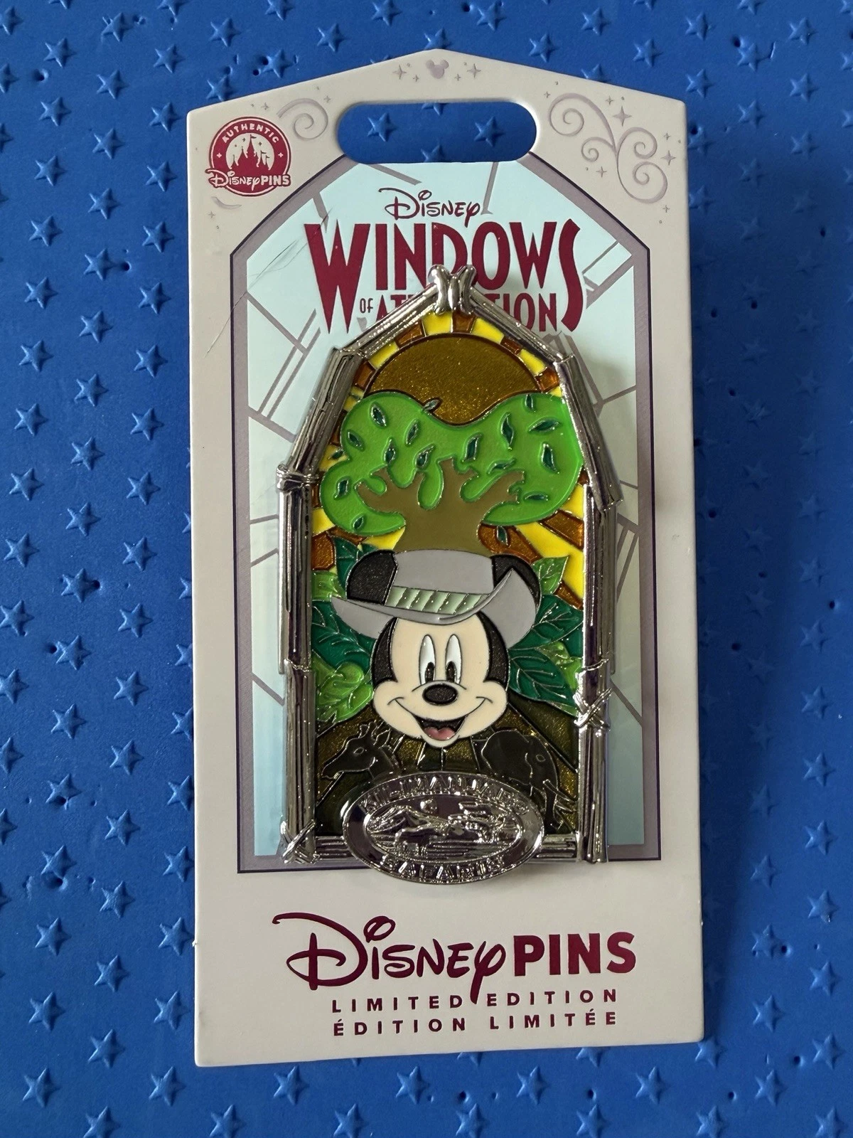 2026 Disney Parks Windows Of Attraction Mickey Safari Animal Kingdom LE Pin 4/12