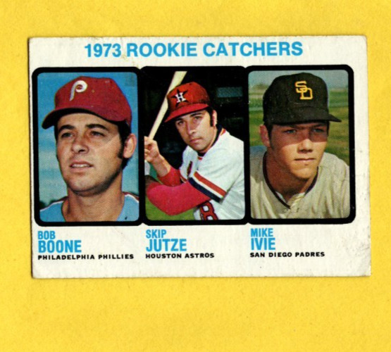 1973 Topps Rookie Catchers #613 Hi #Bob Boone Skip Jutze Mike Ivie GOOD