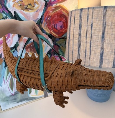 Preloved Kate Spade Novelty Swamped 3D Wicked Alligator Wicker Handbag