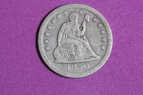 ESTATE FIND 1850 O- SEATED LIBERTY QUARTER #K60243