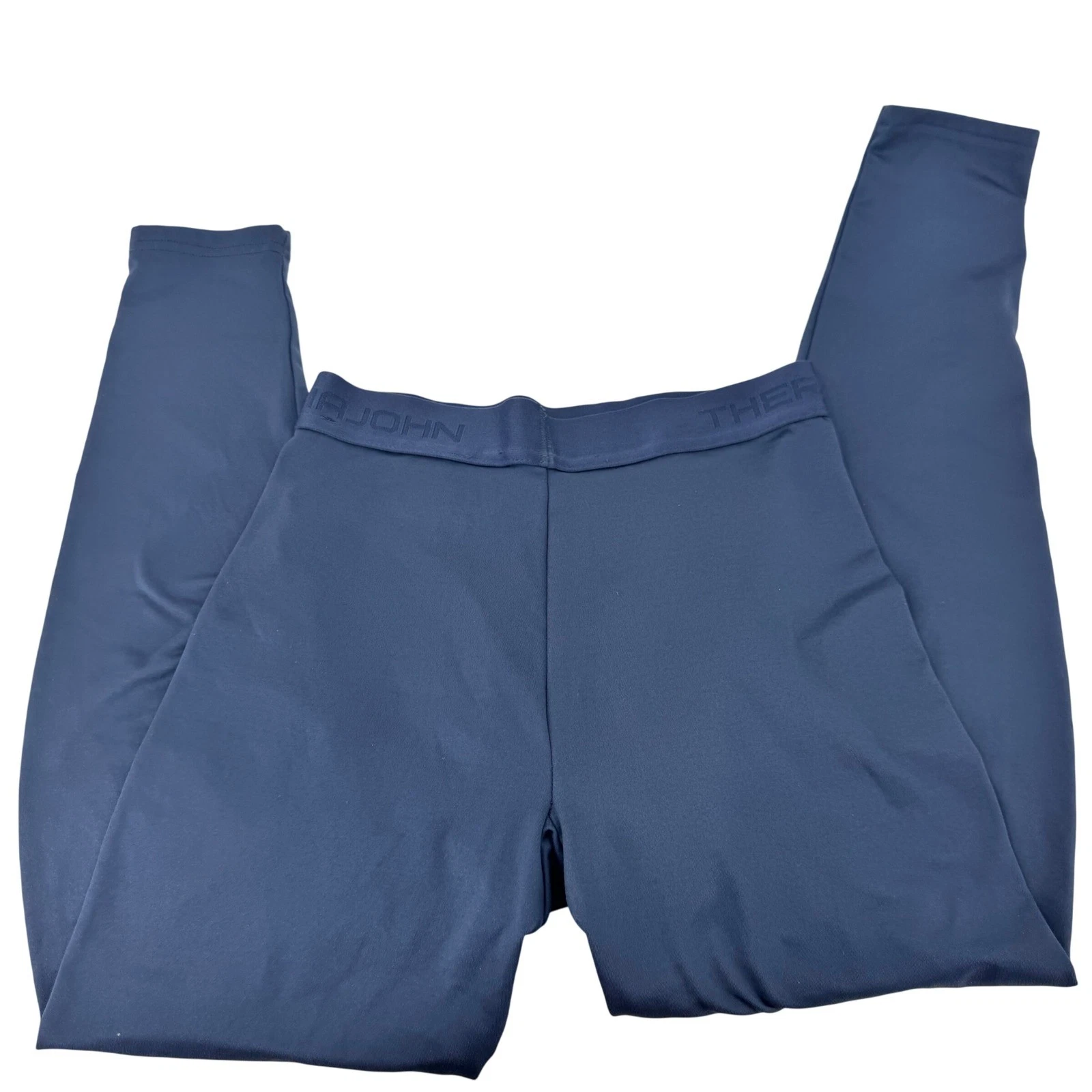 THERMAJOHN Base Layer Long Johns Thermal Pants Navy Blue XS Polyester Spandex