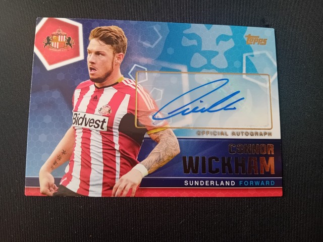 2014-15 Topps EPL Premier Club Connor Wickham Sunderland Auto 55/100