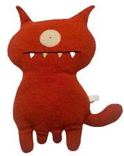 Ugly Doll Red Monster Dog 12-inch 2004 Ugly Dolls LLC Orange/Red Plush-Pre-Owned