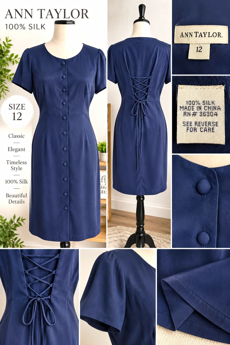 ann taylor navy blue dress 25+ Dresses for Women for sale COLOR:Chambray Blue