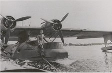 A Qantas Empire Airways Catalina flying boat 1945 AVIATION OLD PHOTO