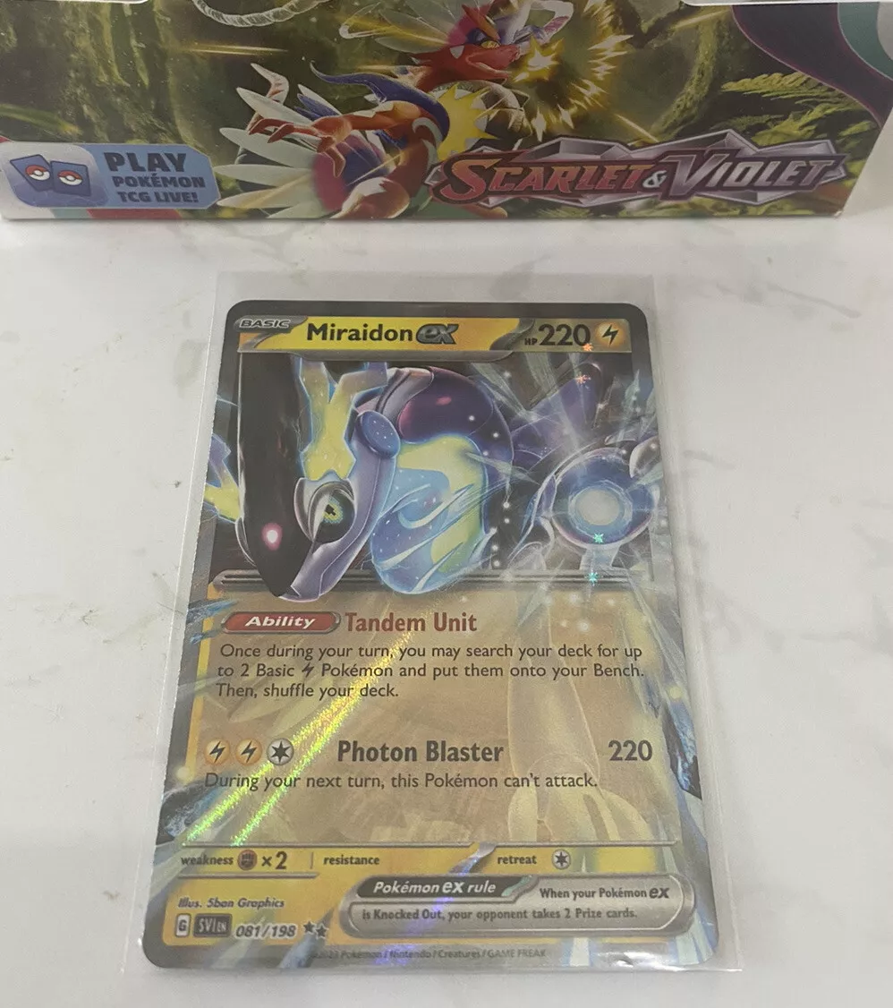 Miraidon ex 081/198 Pokemon TCG Scarlet Violet Rare Holo Box Fresh Card