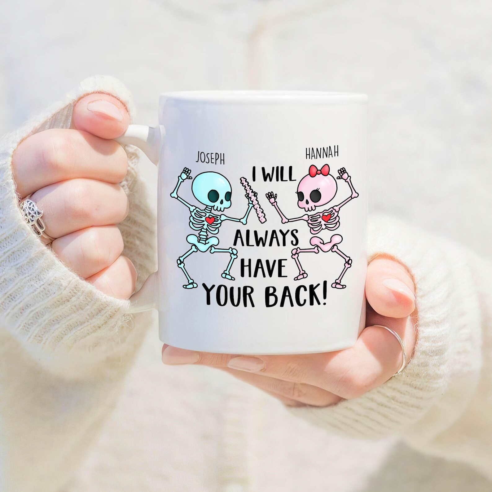 Custom I Will Always Have Your Back Mug - Couple Anniversary Gift