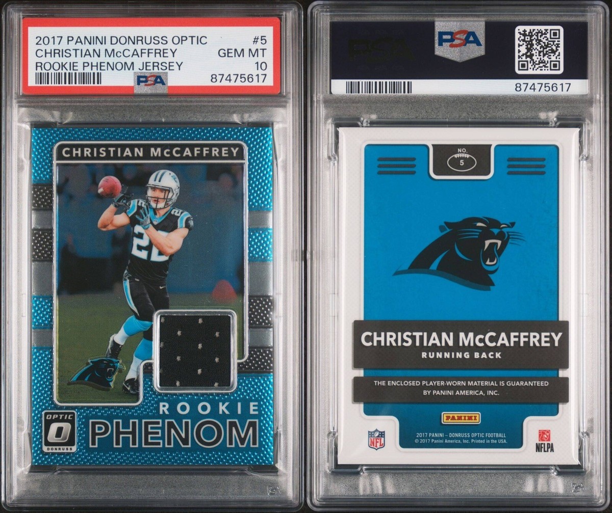 2017 Donruss Optic Christian McCaffrey Rookie Phenom PSA 10 RC Low