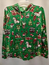 No boundaries Junior Girl's Plush Christmas Dog Hoodie Pullover Choose your size