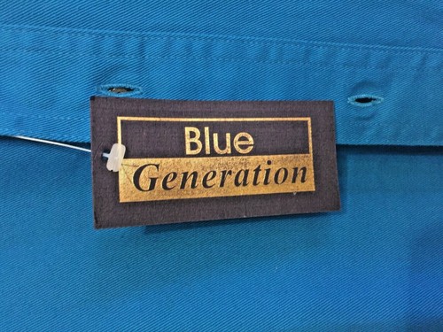 TLC Trading Spaces logo, casual button down shirt, blue short sleeve, medium - Picture 6 of 6
