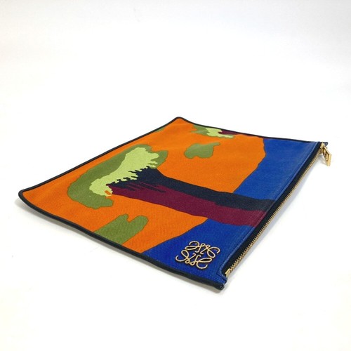 LOEWE John Allen bag pouch Clutch bag Canvas / Leather Multicolore - Bild 3 von 11