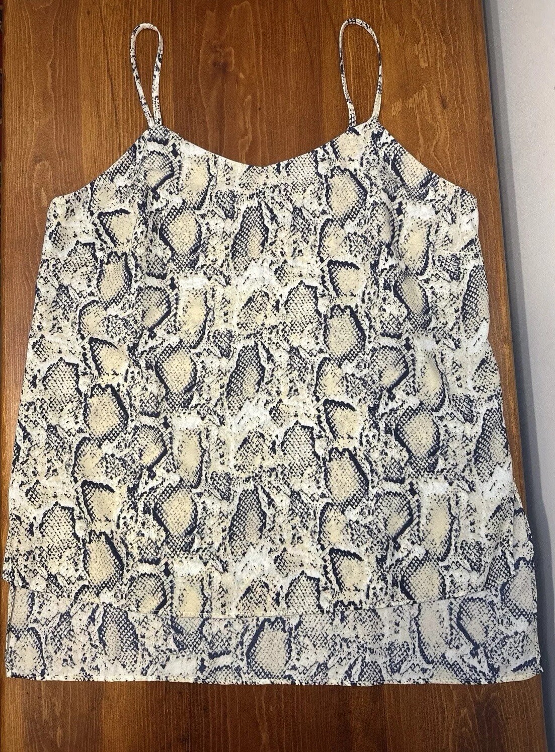 EUC Mod Ref Size M Snakeskin Print Adjustable Spa… - image 4