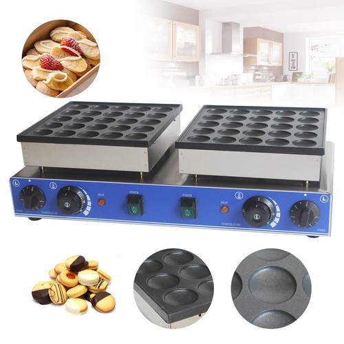 Mini Dutch Pancake Baker 50PCS Commercial Waffle Maker Machine 1.8in Nonstick