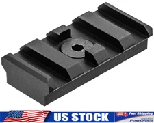 UTG PRO M-LOK 4 Slot Picatinny Rail Section Black Aluminum 1.57" Steel Nuts