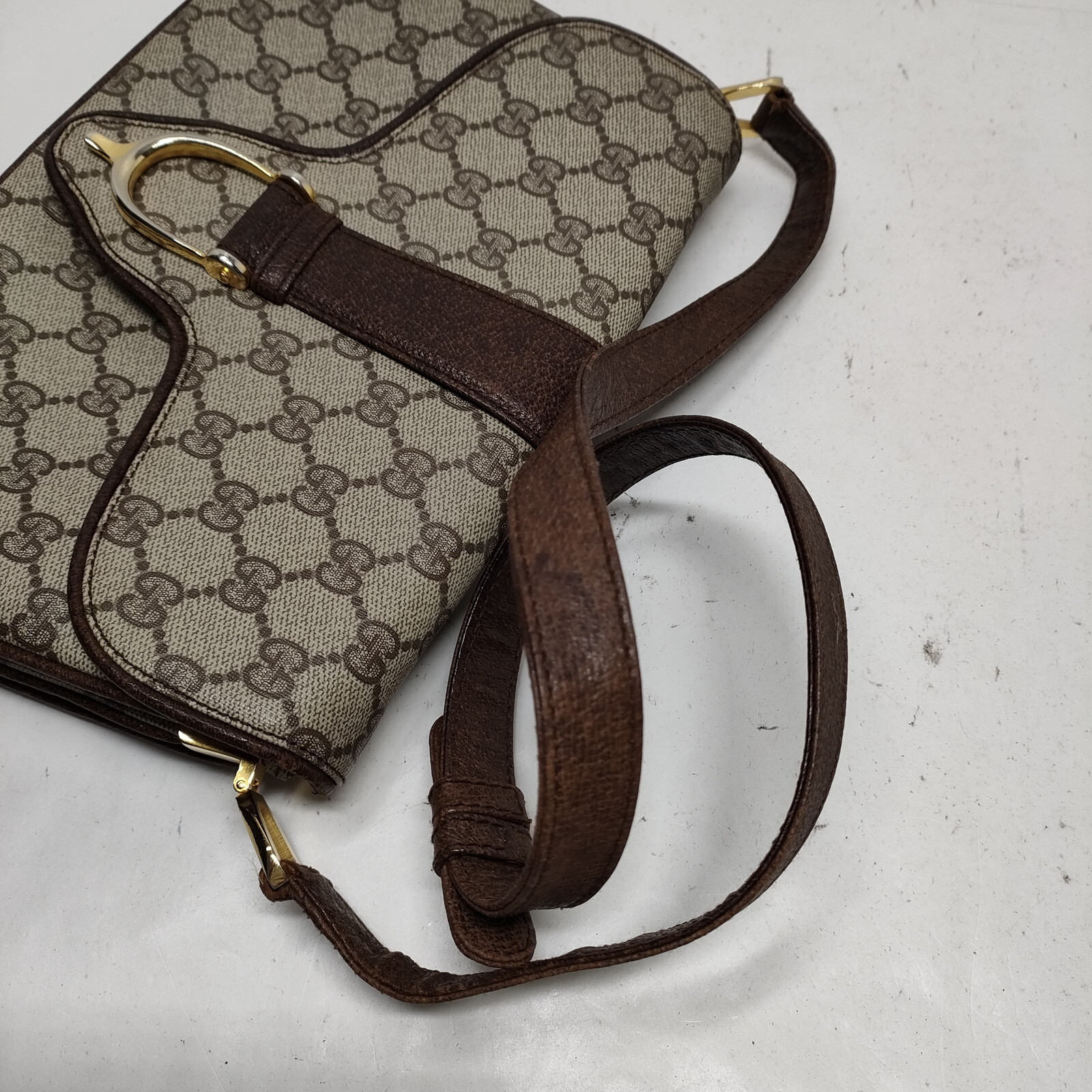 Vintage Gucci Shoulder Bag Brown PVC 3037466 eBay