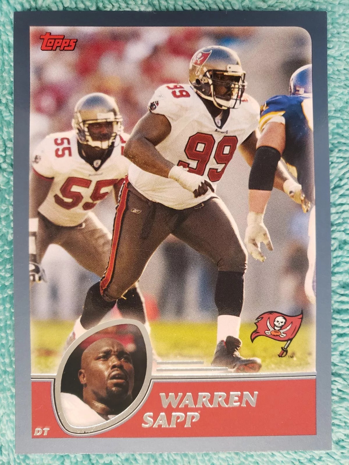 2003 TOPPS WARREN SAPP #70 TAMPA BAY BUCCANEERS