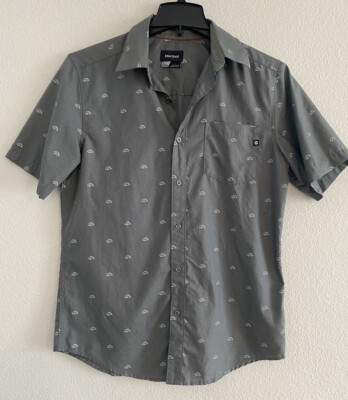 marmot shirt button uo tent short sleeve gray mens small 