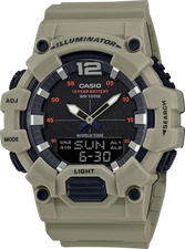 Casio HDC700-3A3V, 10 Year Battery Combo, Resin Band, 3 Alarms, Telememo