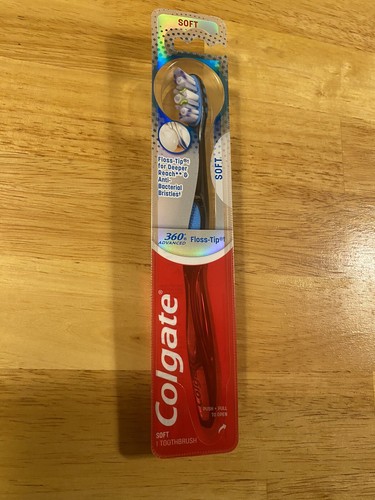 2 X Colgate 360 Advanced Soft Floss-Tip Bristles Toothbrush Blue Set Of 2 - Picture 3 of 3