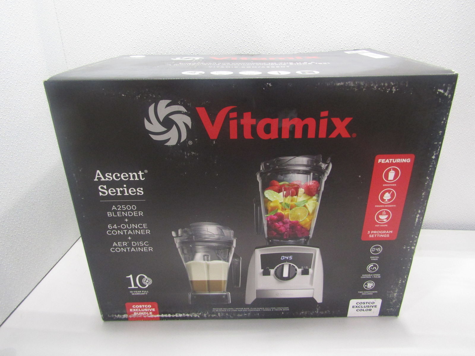 Vitamix Ascent Series A2500 Bundle with 48oz Aer Disc Container in