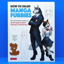 How to Draw Manga Furries Guide ENGLISH Art Book Furry Anthropomorphic Anime 