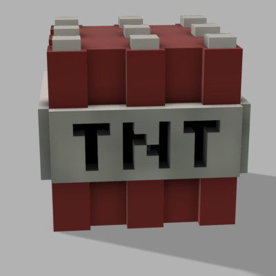 Unpainted Minecraft TNT  Key Cap