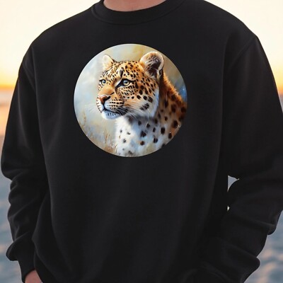 Leopard Portrait Sweatshirt Cosy And Perfect For Any Occasion S To 4XL