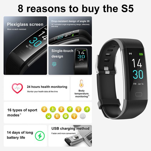 2025 Fit@bit Smart Watch Activity Tracker Fitness Watches Heart Rate Monitor Hot - Picture 3 of 12
