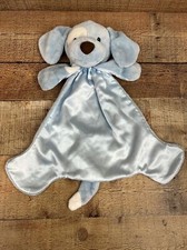 Baby Gund Blue Spunky Huggybuddy Puppy Dog Security Blanket Satin Lovey