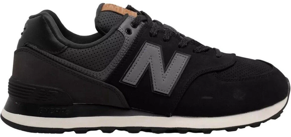 New Balance 574 Black Dark Grey