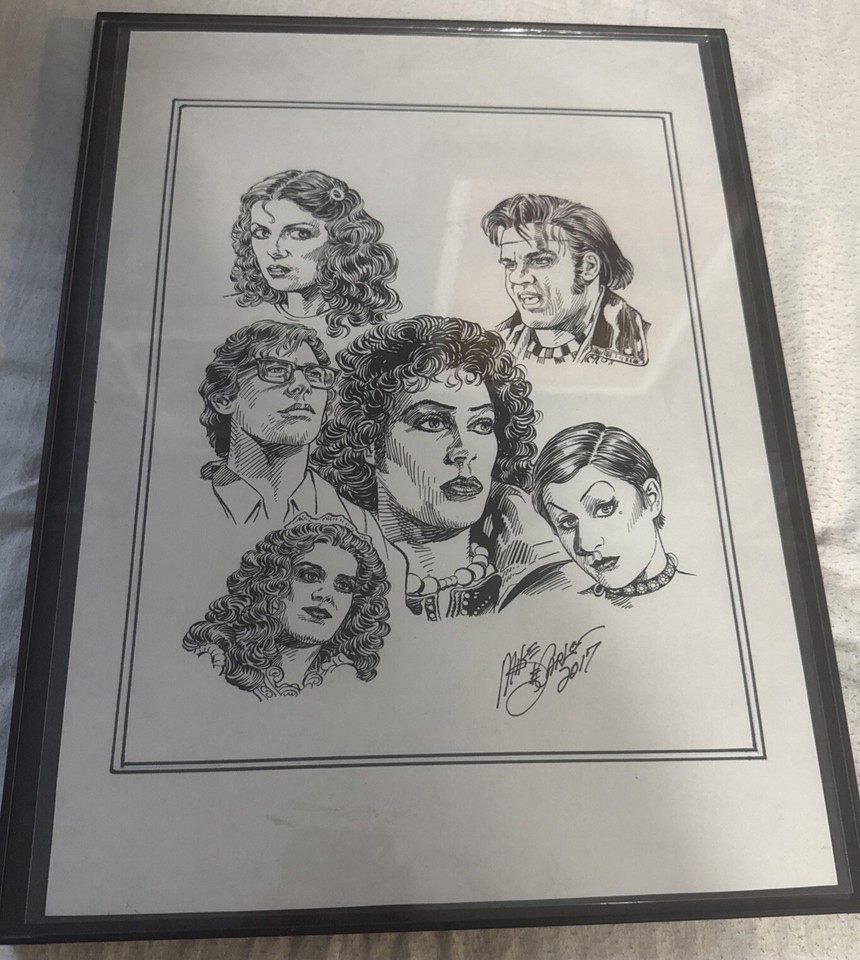 Original Rocky Horror Picture Show Art By Comic Artist Mike Decarlo 11x15.5 Comic Art