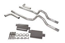 Dual Exhaust Kit 2.5 2 Chamber Mufflers Side Exit Fits 73 To 79 Ford F-series