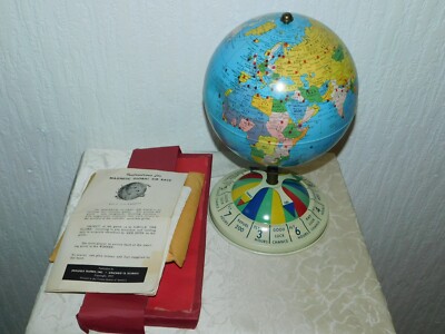 Juguete de Hojalata Globo Magnetic Aire Carrera Replogie! Juego Con Original