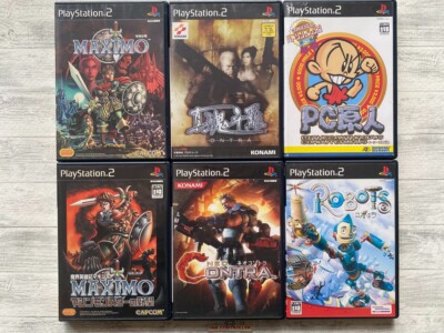 SONY PS2 Maximo & Shin & Neo Contra & PC Genjin & Robots set from