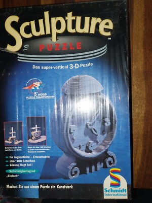 Schmidt Sculpture super-vertical 3D Puzzle Wecker Uhr Clock Watch NEU OVP Raritä