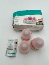 nanobebe Silicone Baby Bottle Set Pink 5 oz Bulk Set Of 3 Bottles - NEW