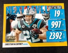 CHRISTIAN McCAFFREY 2020 Score NEXT LEVEL STATS #NLS-CM Gold Parallel PANTHERS